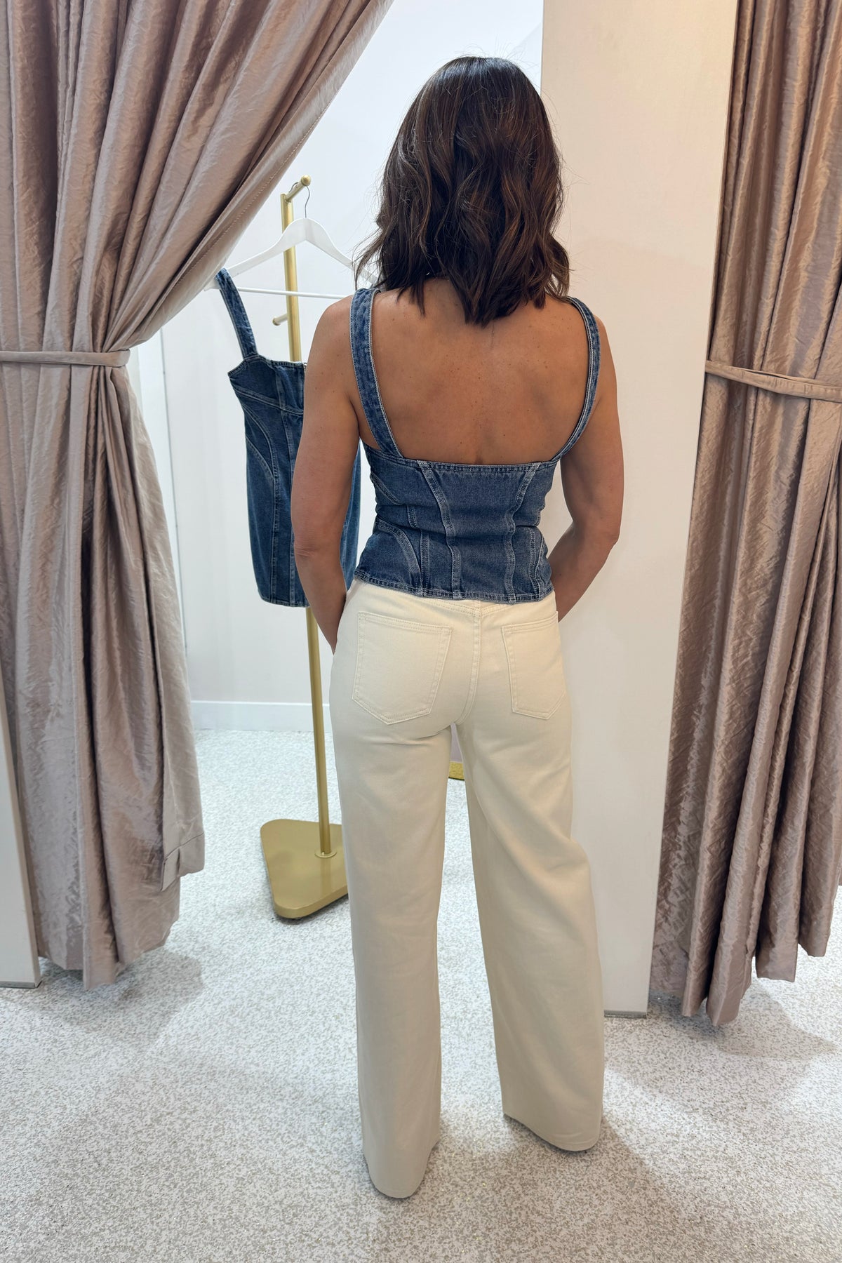 Significant Other Sabrina Top | Washed Indigo