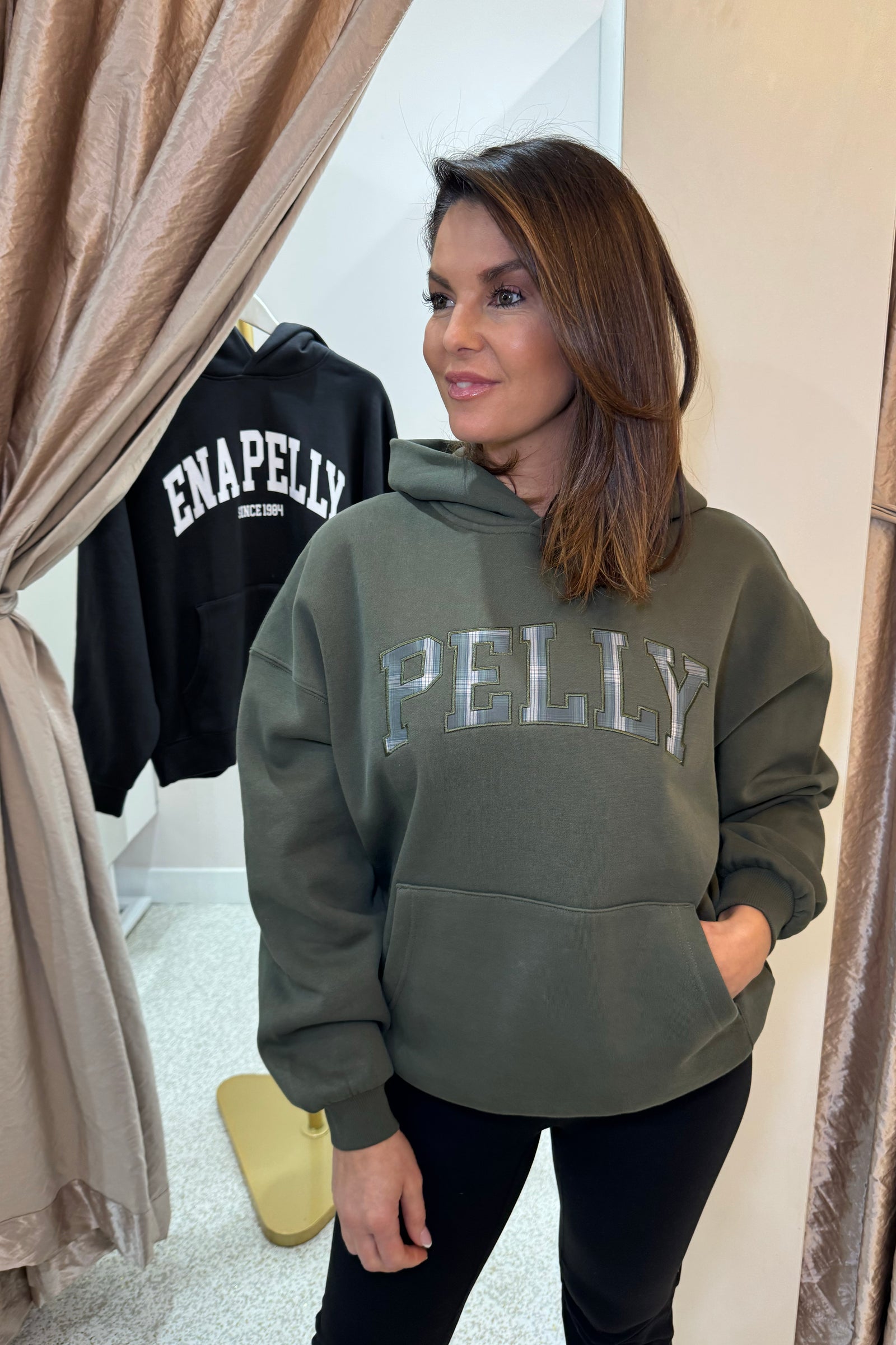 Ena Pelly Cassie Oversized Hoodie | Washed Olive