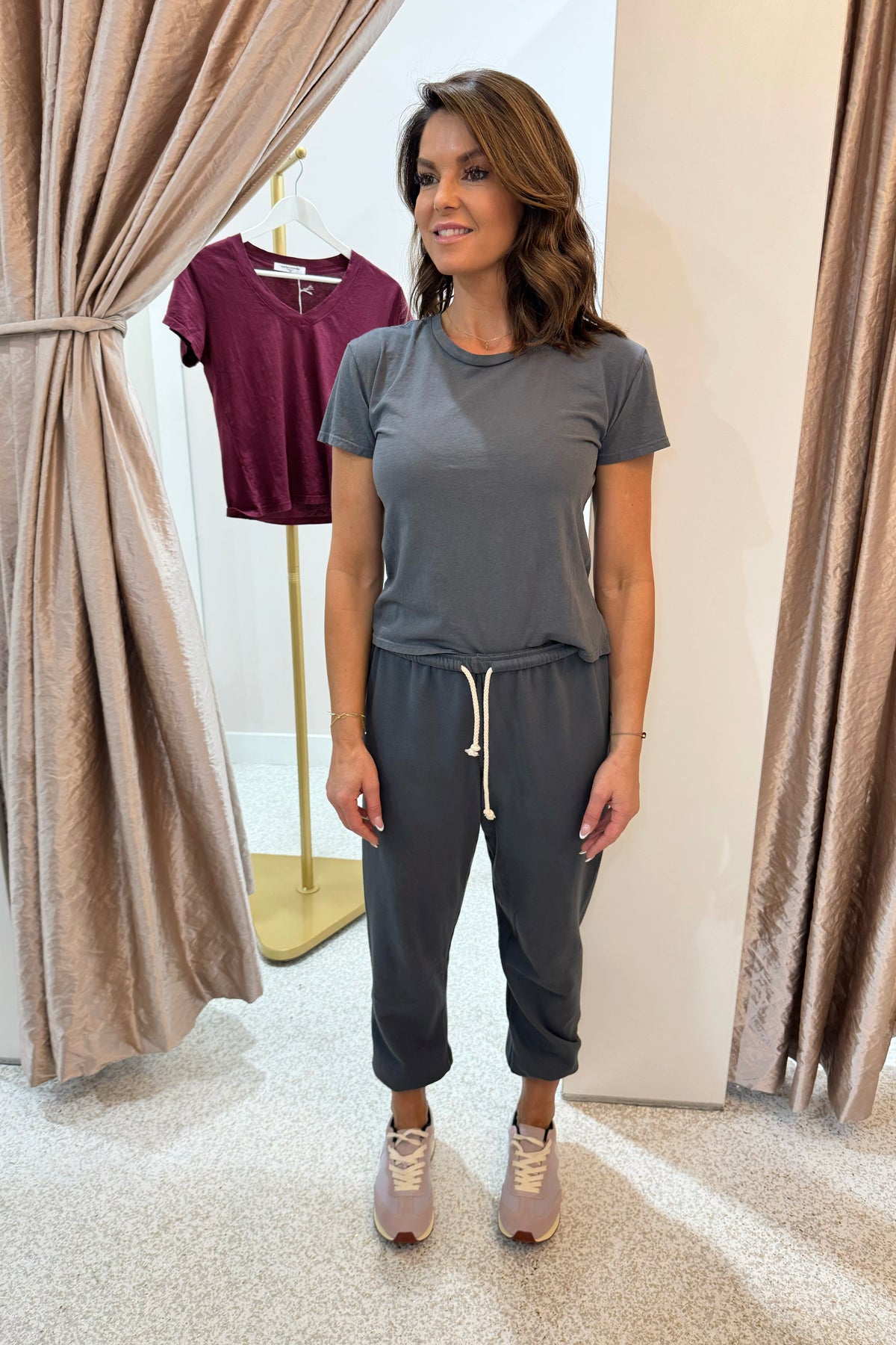 Perfect White Tee Harley Boxy Crew Tee | Charcoal