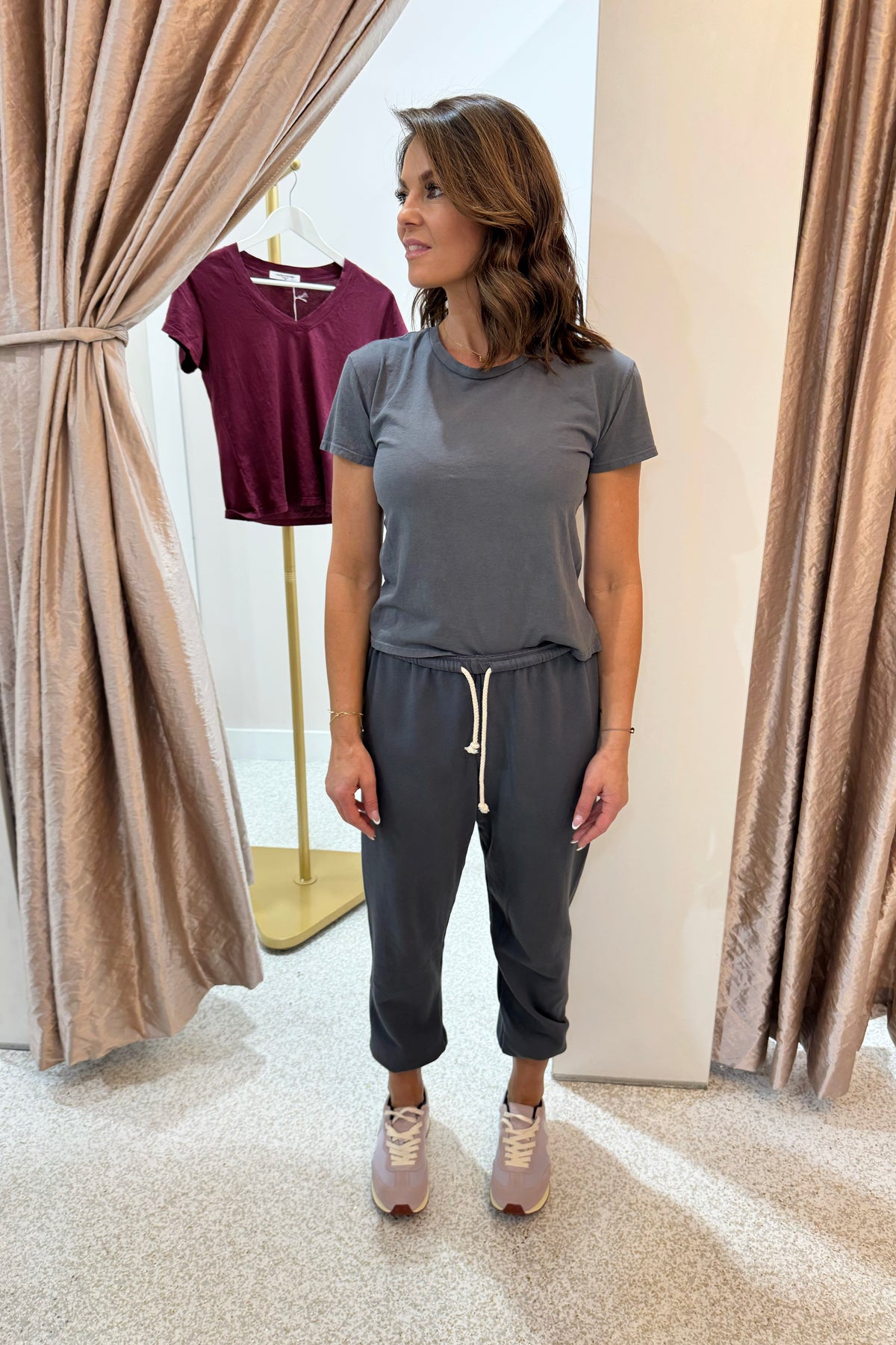 Perfect White Tee Harley Boxy Crew Tee | Charcoal