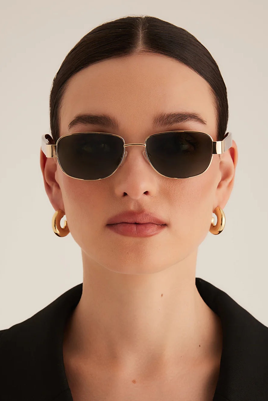 Banbe The Addison | Gold Havana Tort Green