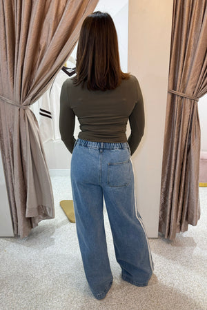 Ena Pelly Sophie Wide Leg Jean | Light Indigo