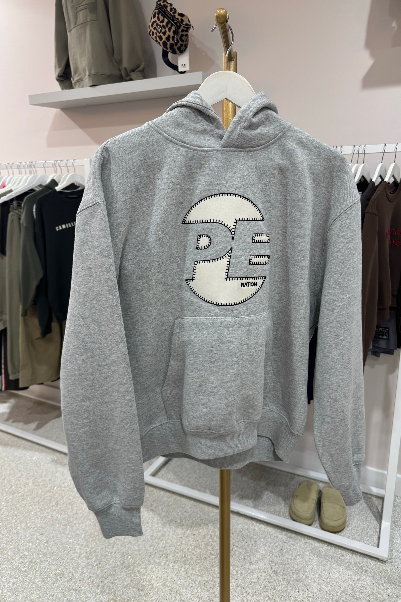 P.E Nation Voltage Hoodie | Mid Grey Marle