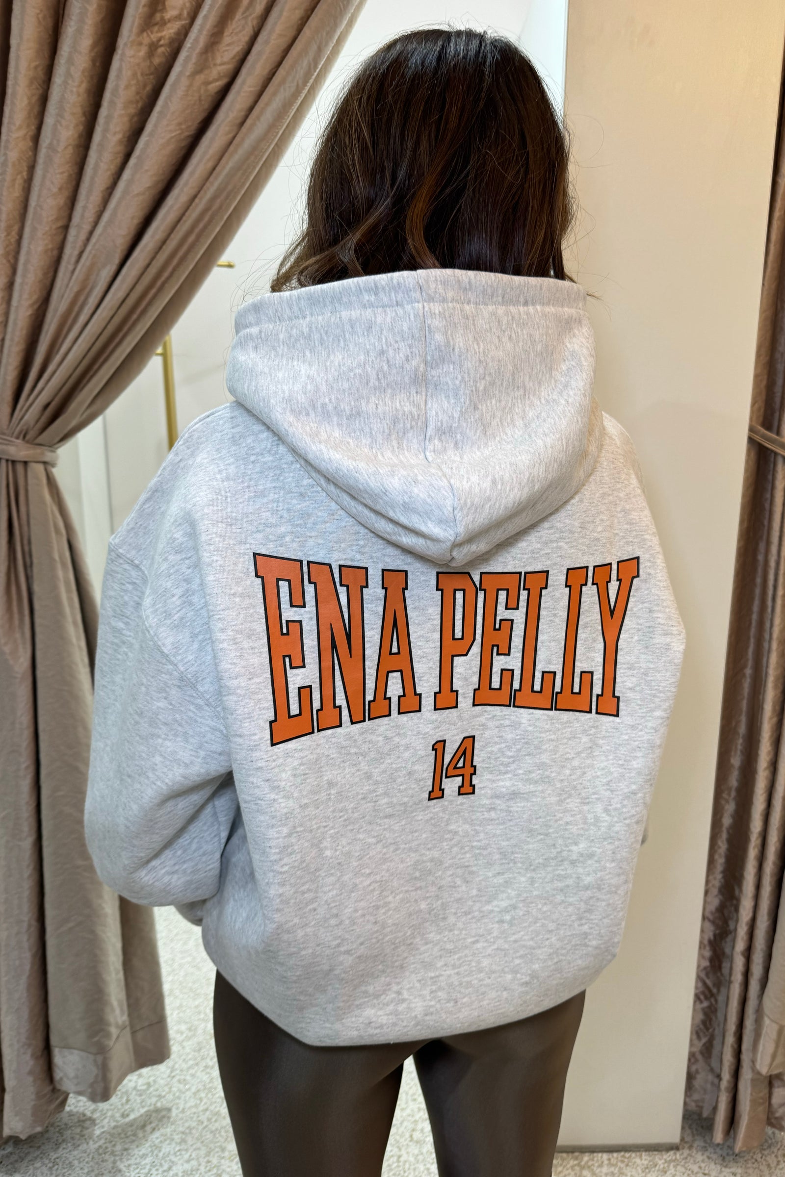 Ena Pelly Varsity Hoodie | White Marle