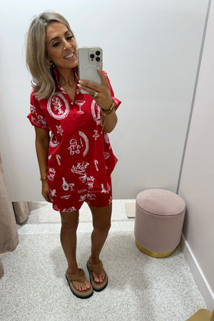 Chosen By Fifi & Annie The Christmas Morning Short Set | Red