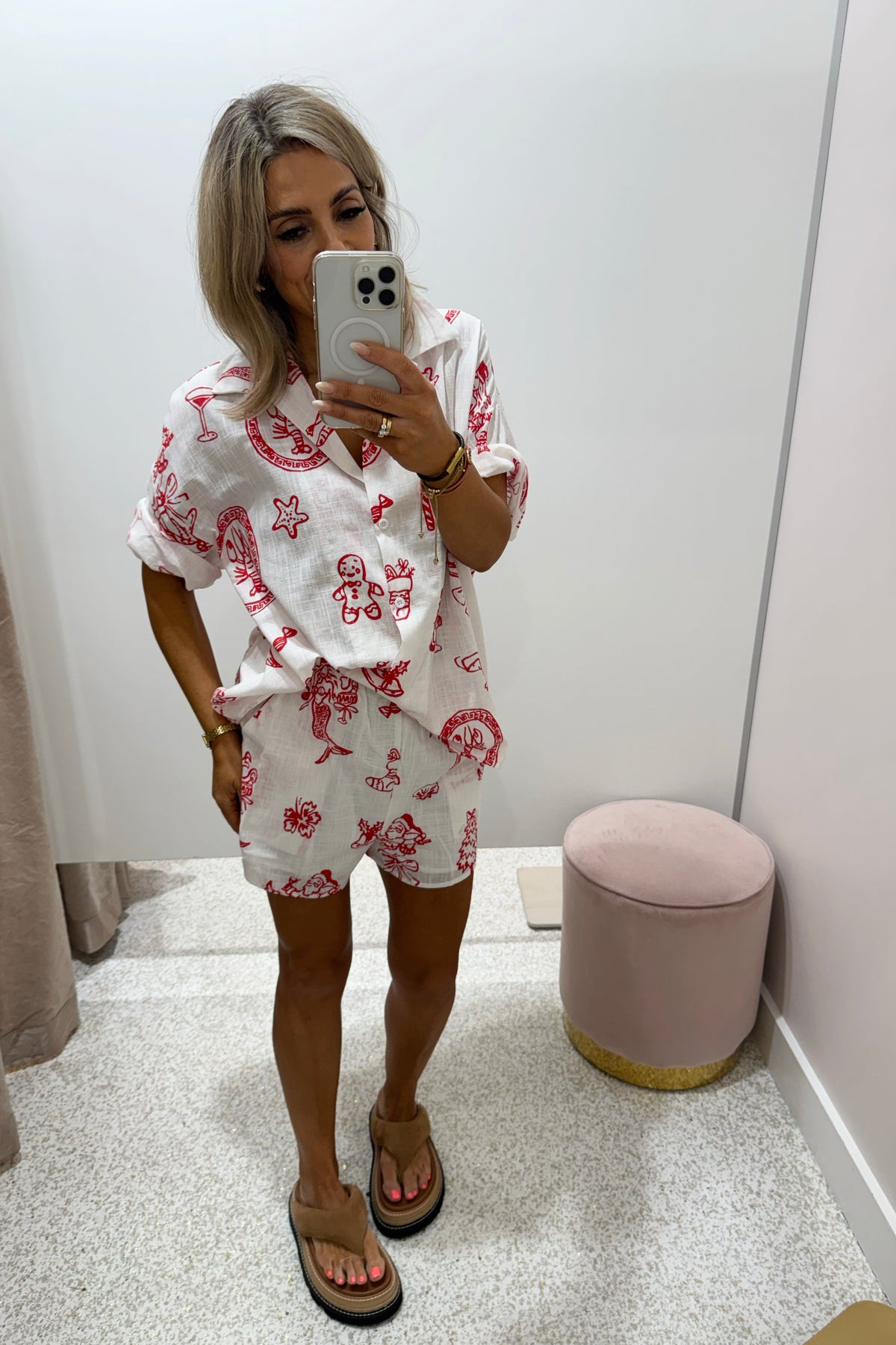 Chosen By Fifi & Annie The Christmas Morning Short Set | White