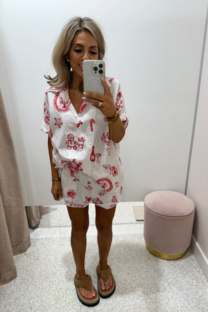 Chosen By Fifi & Annie The Christmas Morning Short Set | White
