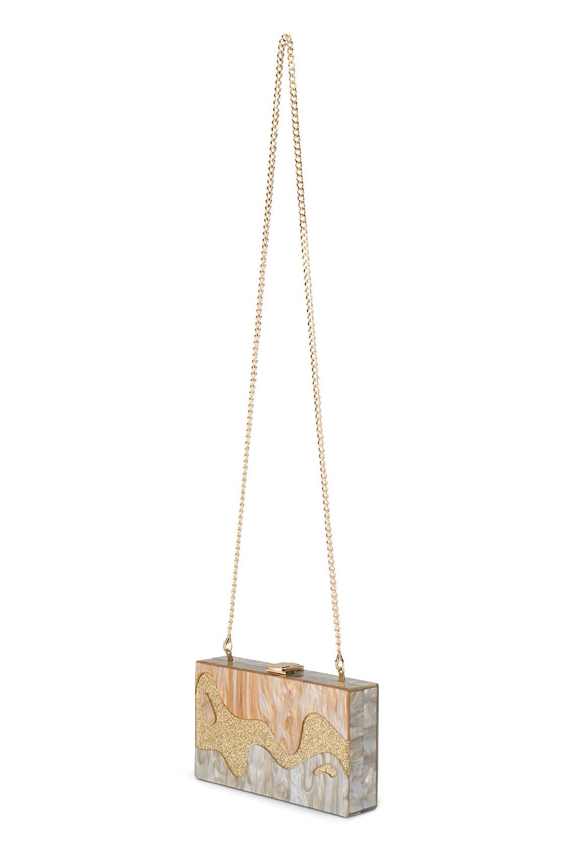 Olga Berg The Erika Acrylic Wave Bag | Natural