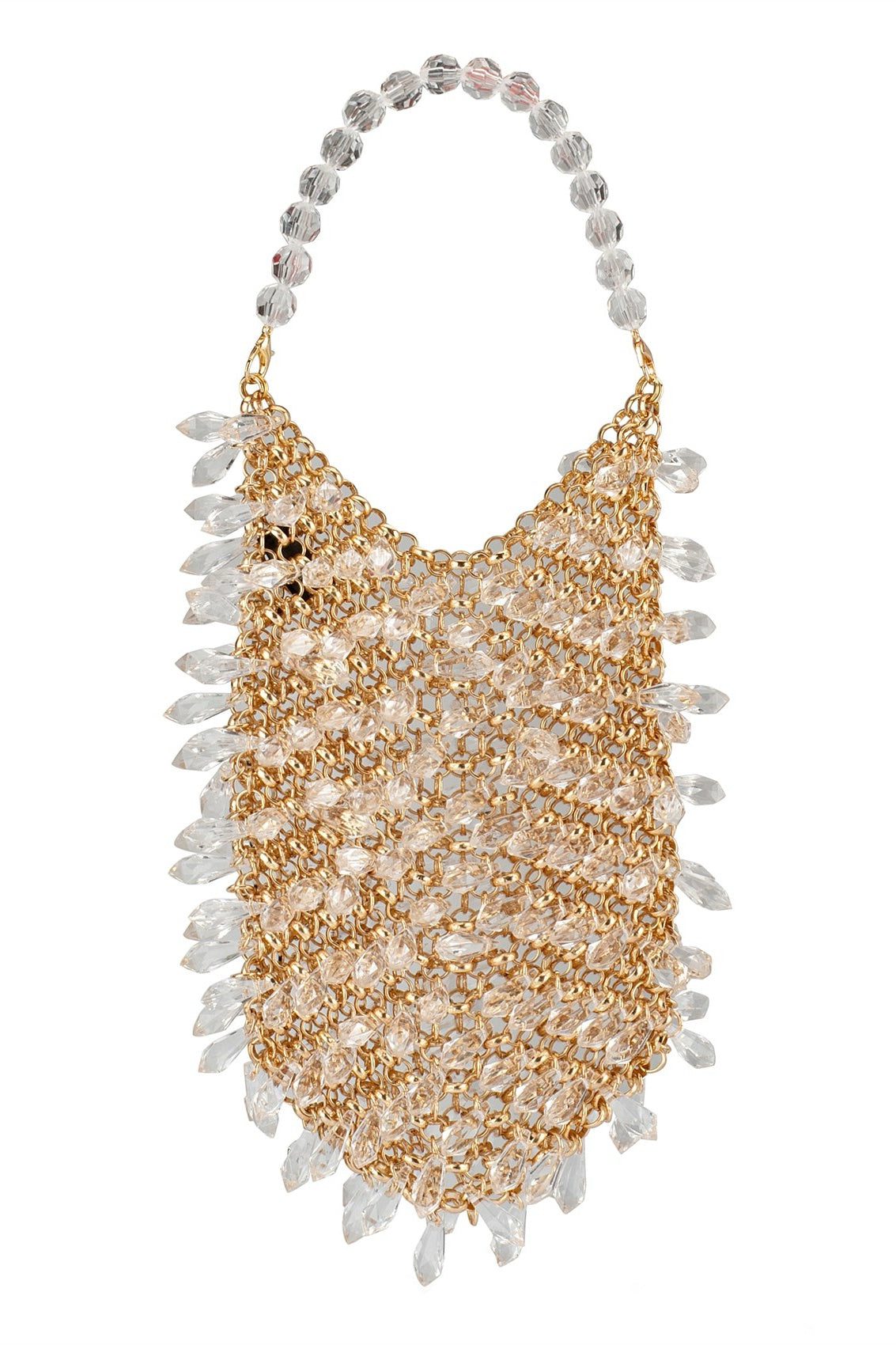 Olga Berg The Florence Chain Mail Bag | Champagne