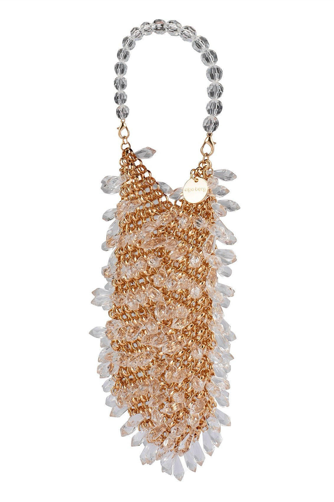 Olga Berg The Florence Chain Mail Bag | Champagne