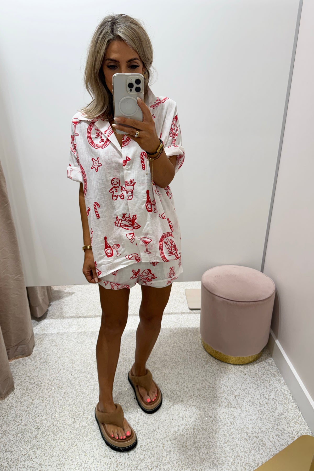 Chosen By Fifi & Annie The Christmas Morning Short Set | White