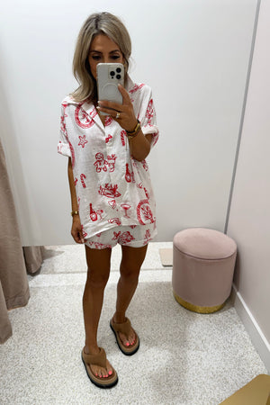 Chosen By Fifi & Annie The Christmas Morning Short Set | White