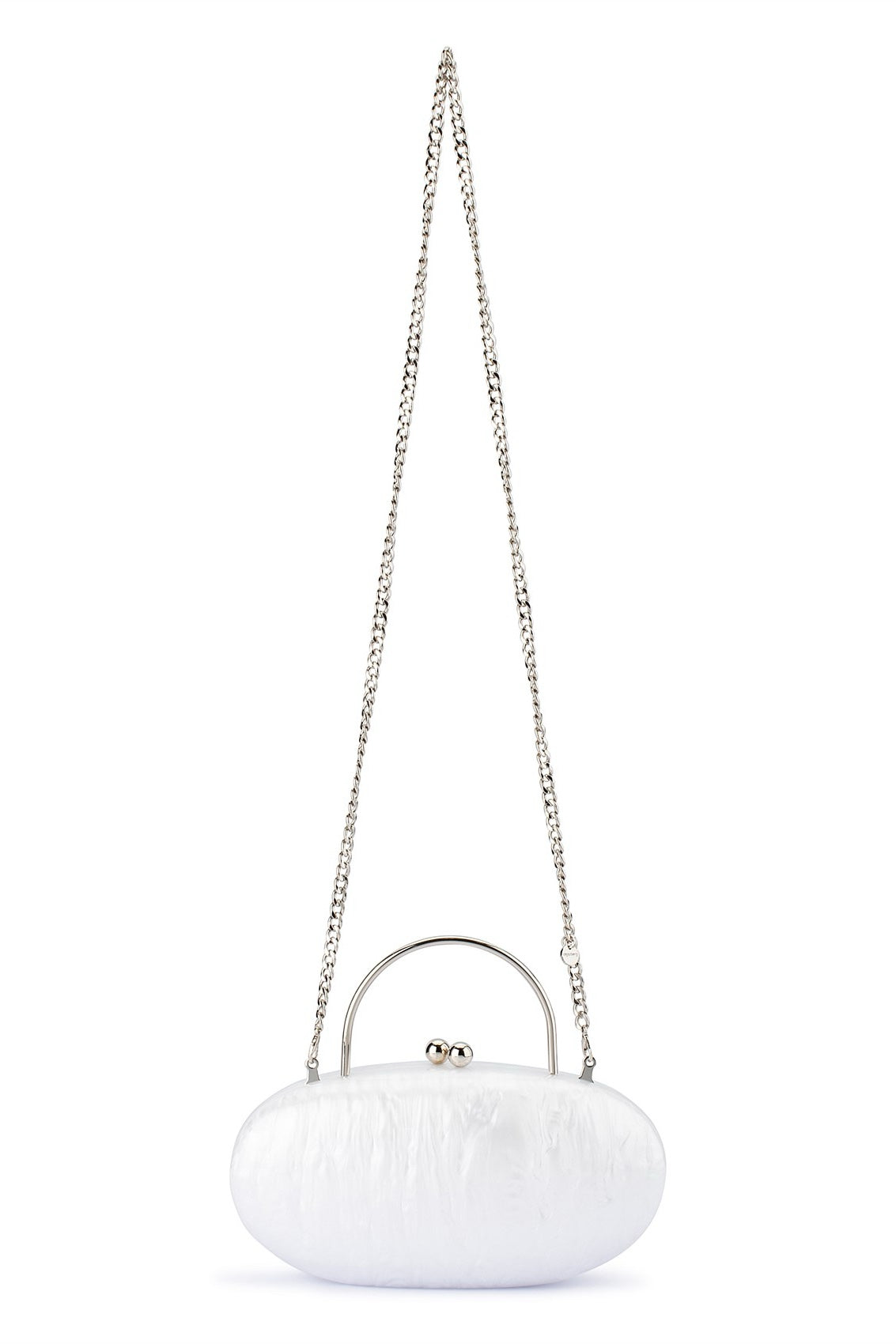 Olga Berg The Imelda Acrylic Clutch Bag | White