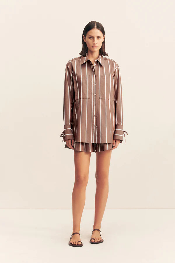 Shona Joy Spencer Shirt | Cafe Au Lait