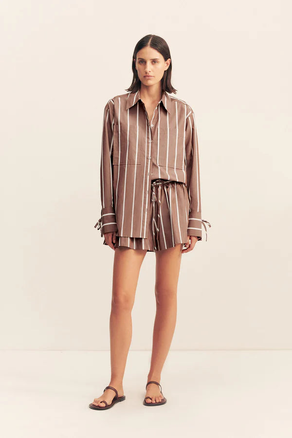 Shona Joy Spencer Shirt | Cafe Au Lait