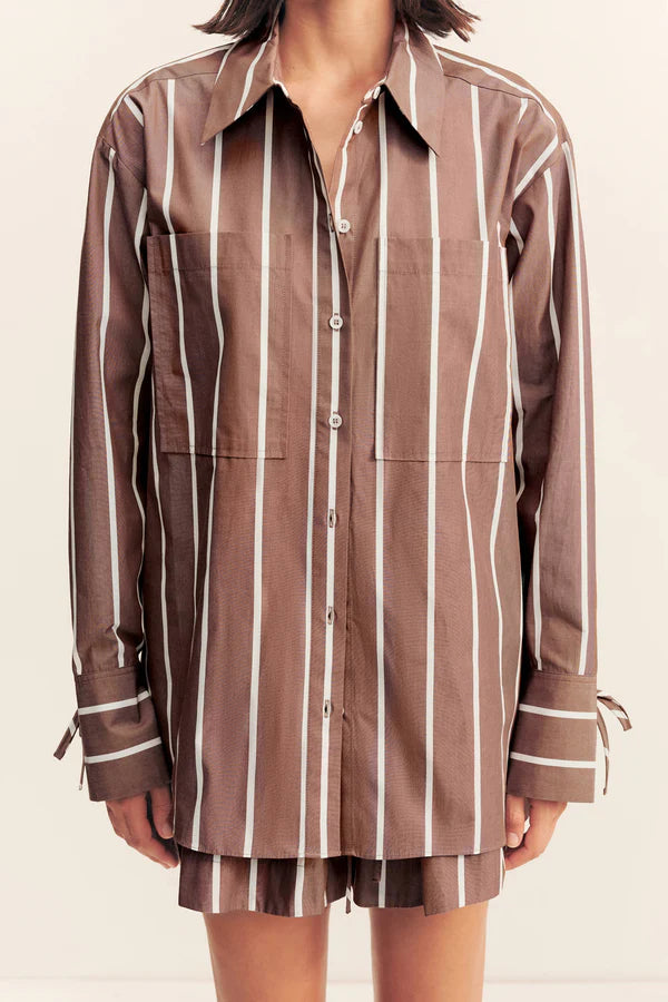 Shona Joy Spencer Shirt | Cafe Au Lait