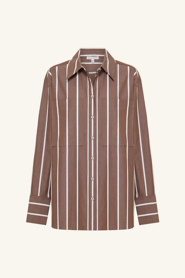 Shona Joy Spencer Shirt | Cafe Au Lait