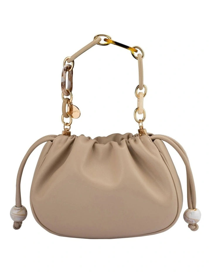 Olga Berg The Mavis Acrylic Clutch Bag | Natural