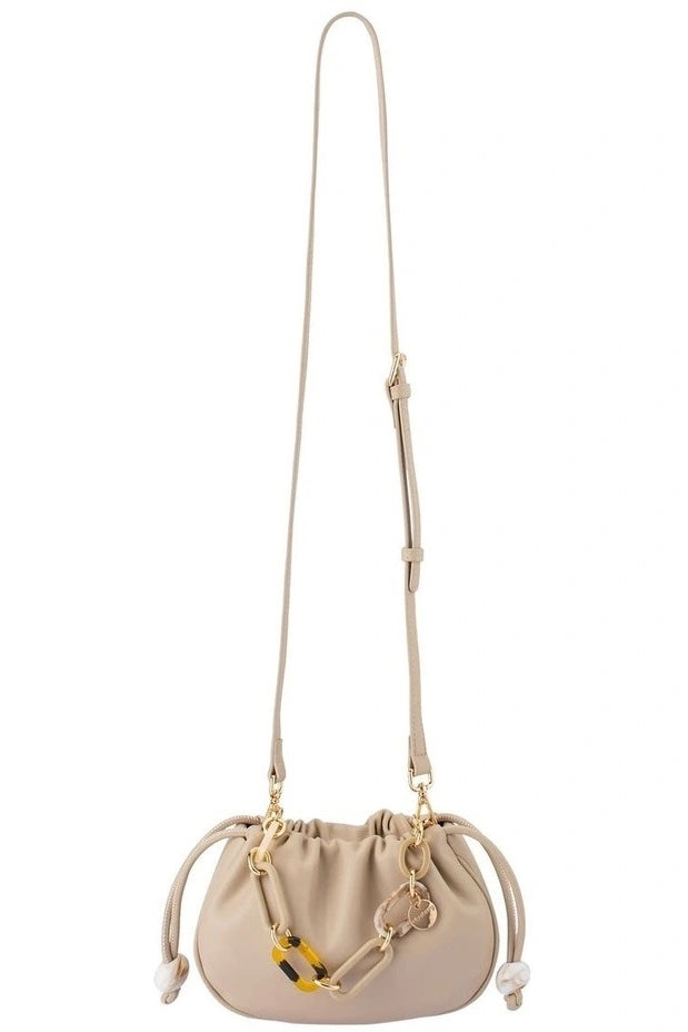 Olga Berg The Mavis Acrylic Clutch Bag | Natural