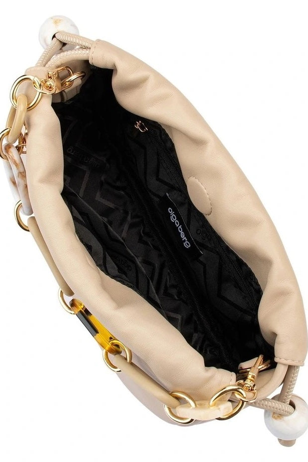 Olga Berg The Mavis Acrylic Clutch Bag | Natural