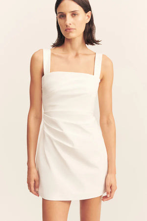 Shona Joy Lani Draped Mini Dress | White