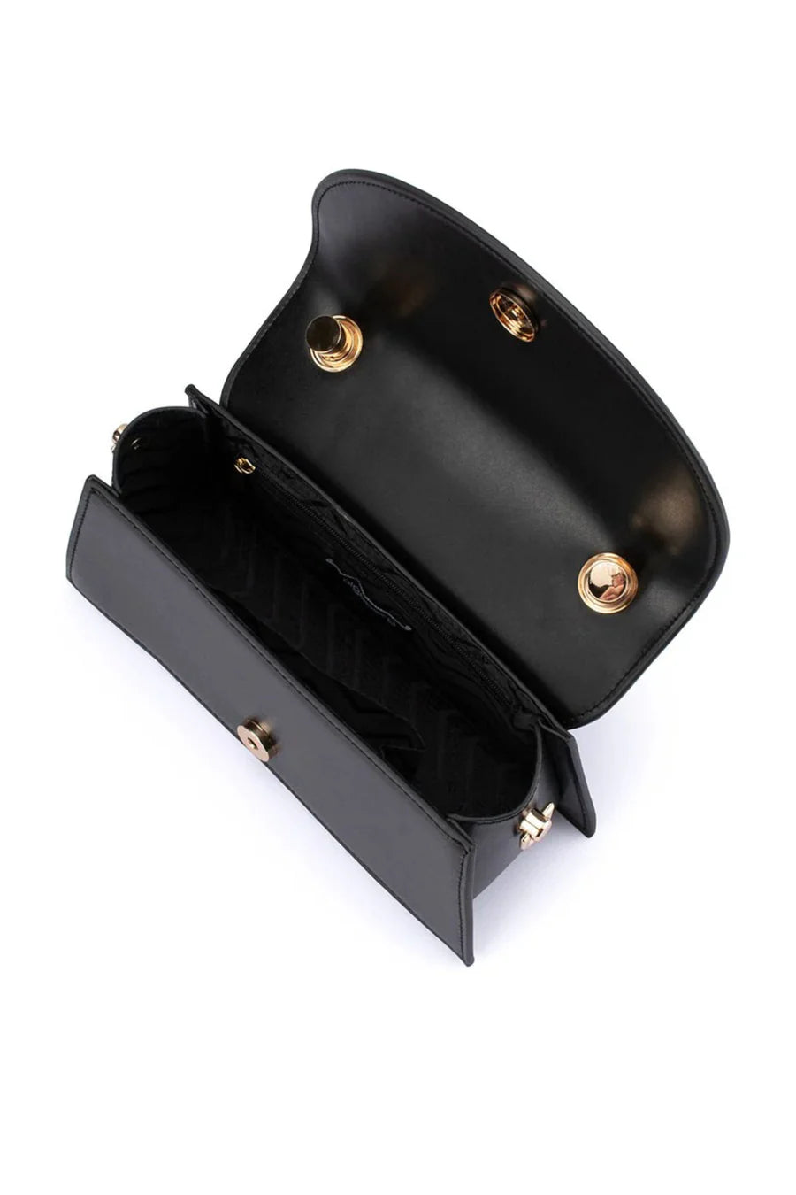 Olga Berg The Hailey Top Handle Clutch Bag | Black