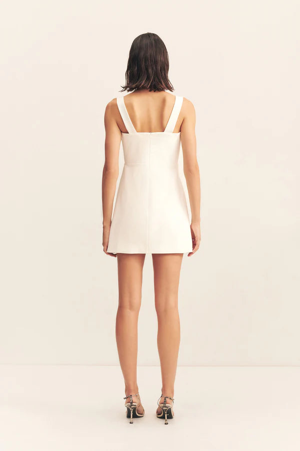 Shona Joy Lani Draped Mini Dress | White