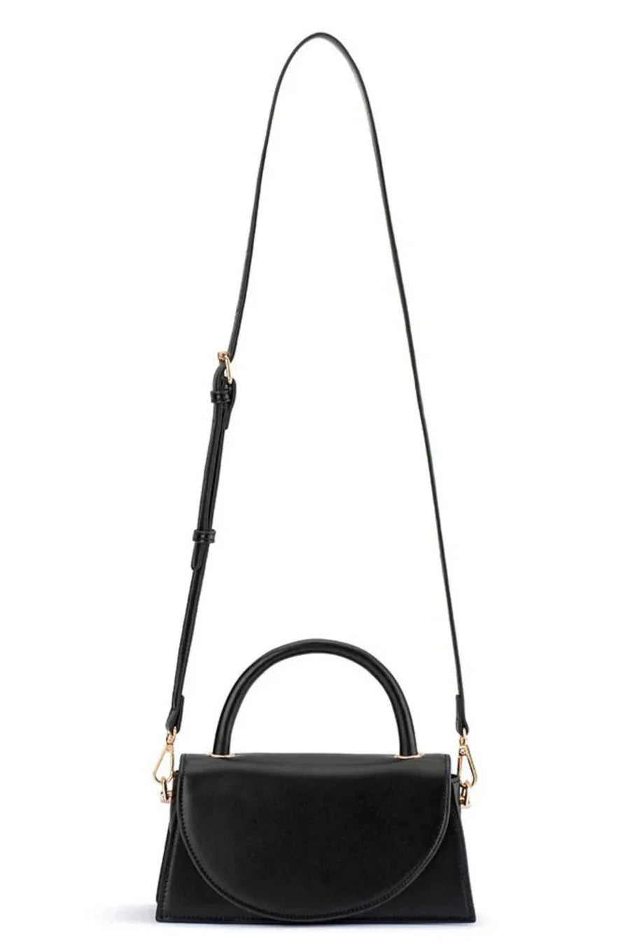 Olga Berg The Hailey Top Handle Clutch Bag | Black
