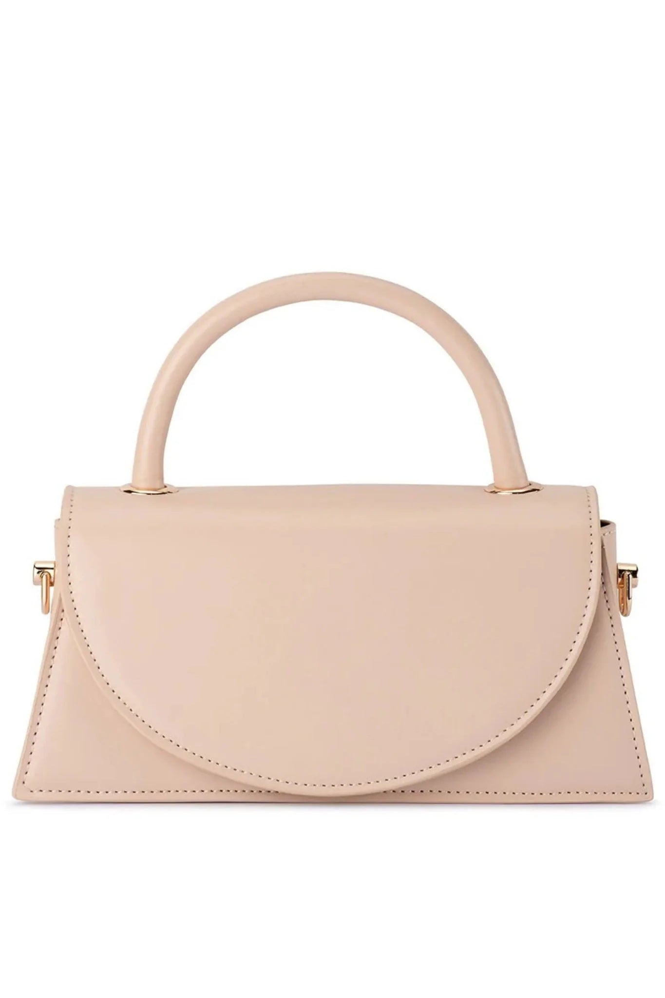 Olga Berg The Hailey Top Handle Clutch Bag | Natural