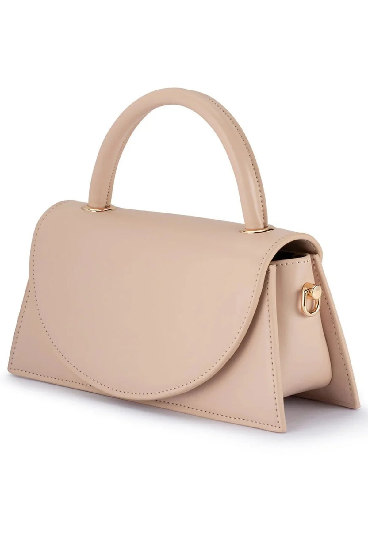 Olga Berg The Hailey Top Handle Clutch Bag | Natural