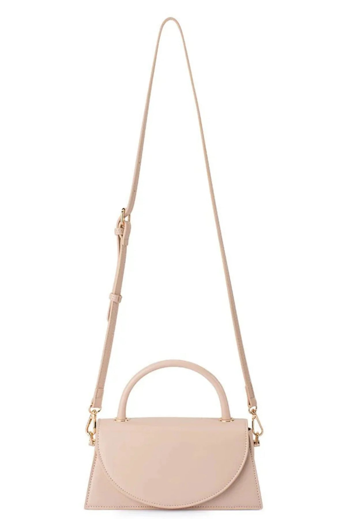 Olga Berg The Hailey Top Handle Clutch Bag | Natural