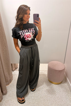 Ena Pelly Maya Utility Pant | Charcoal