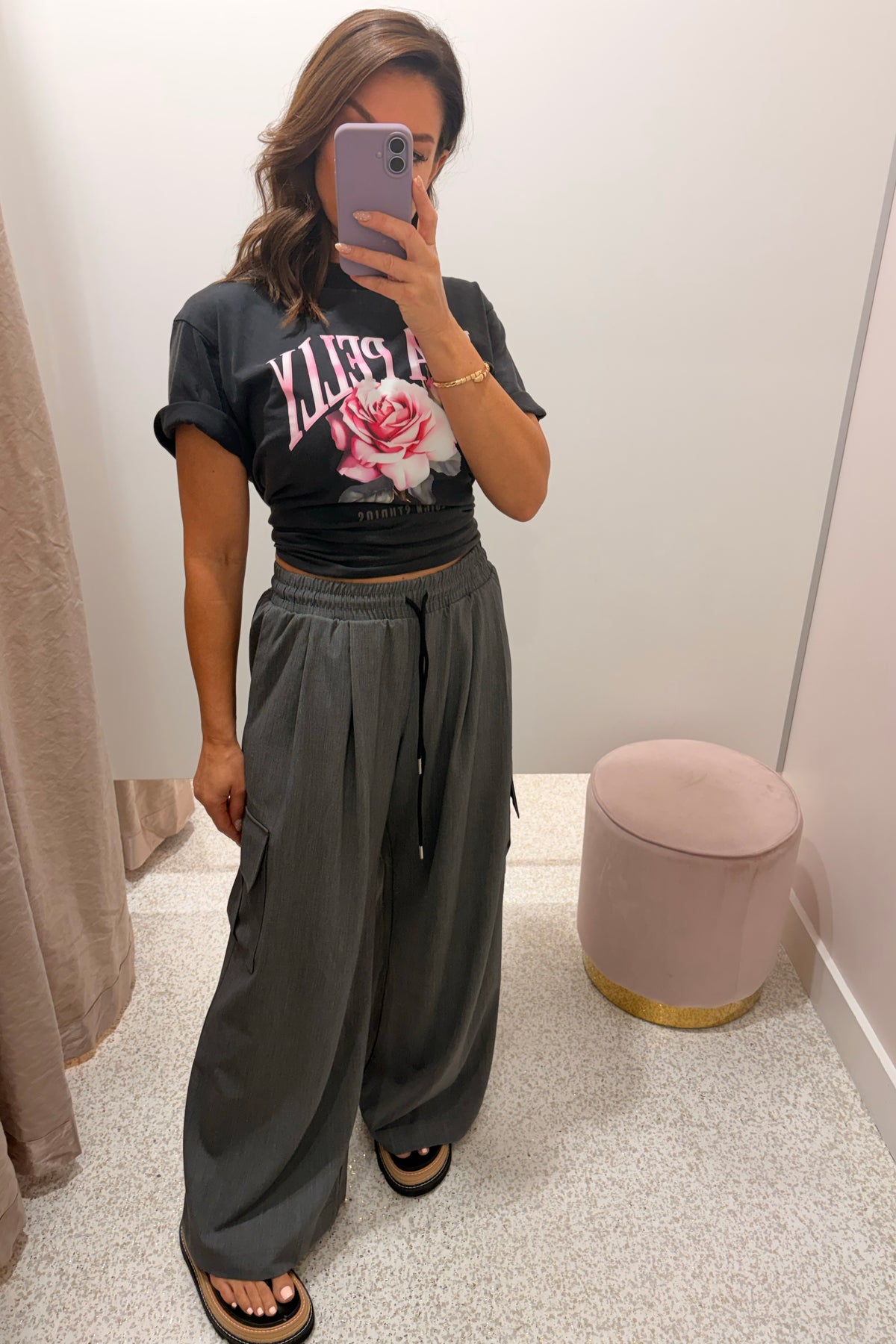 Ena Pelly Maya Utility Pant | Charcoal