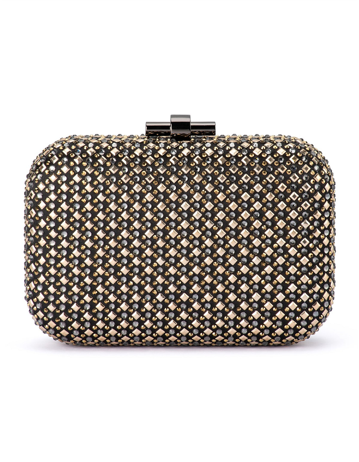 Olga Berg The Ellen Hotfix Clutch Bag | Metallic