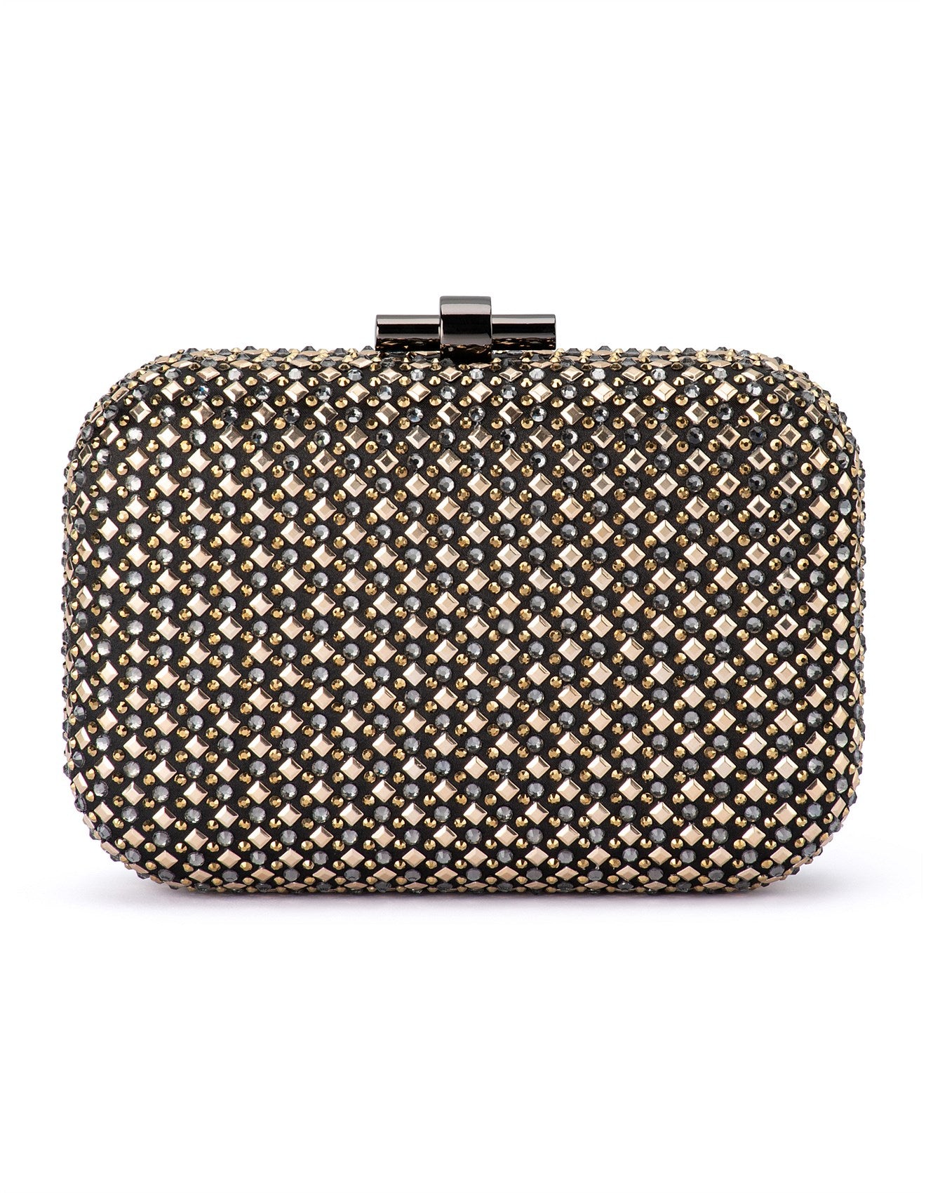Olga Berg The Ellen Hotfix Clutch Bag | Metallic