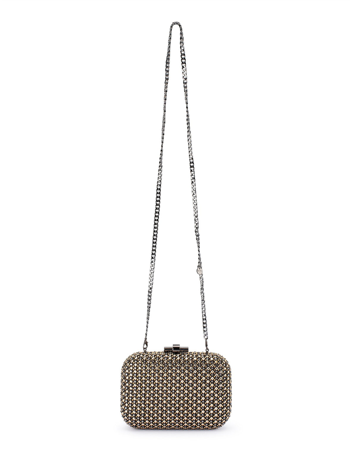 Olga Berg The Ellen Hotfix Clutch Bag | Metallic