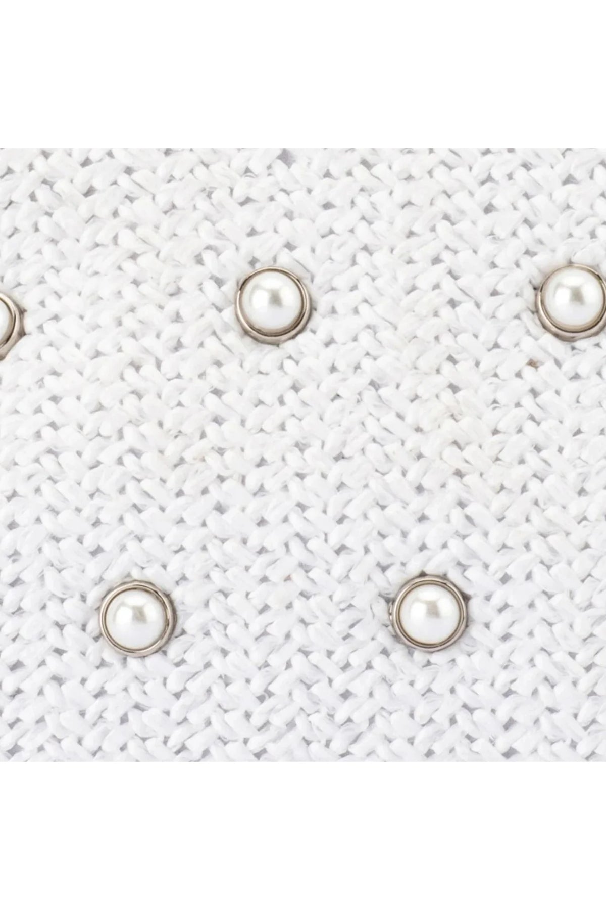 Olga Berg The Kaia Clutch Bag | White