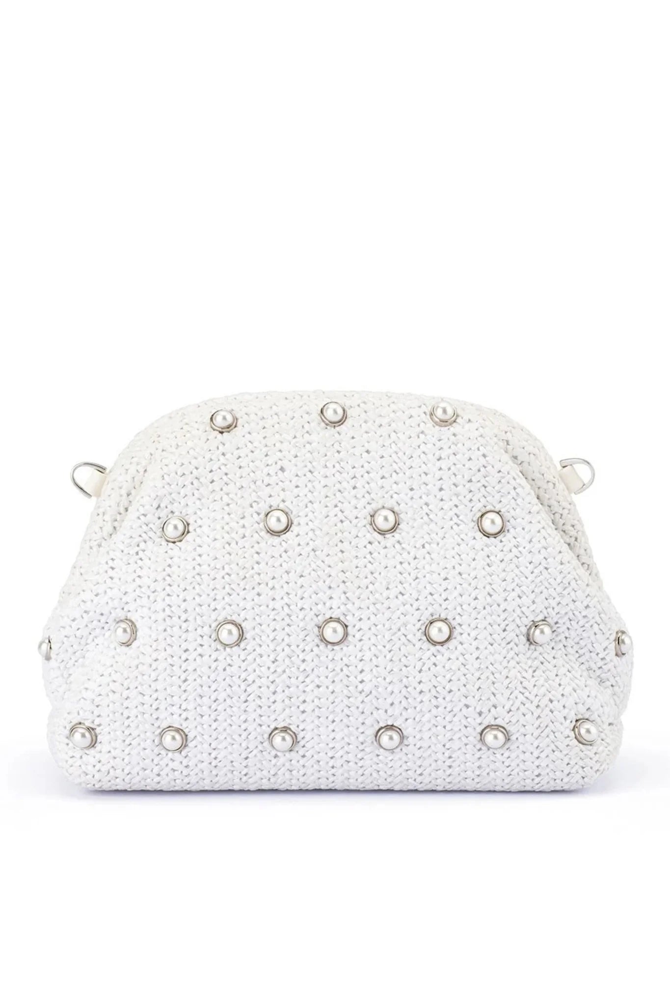 Olga Berg The Kaia Clutch Bag | White