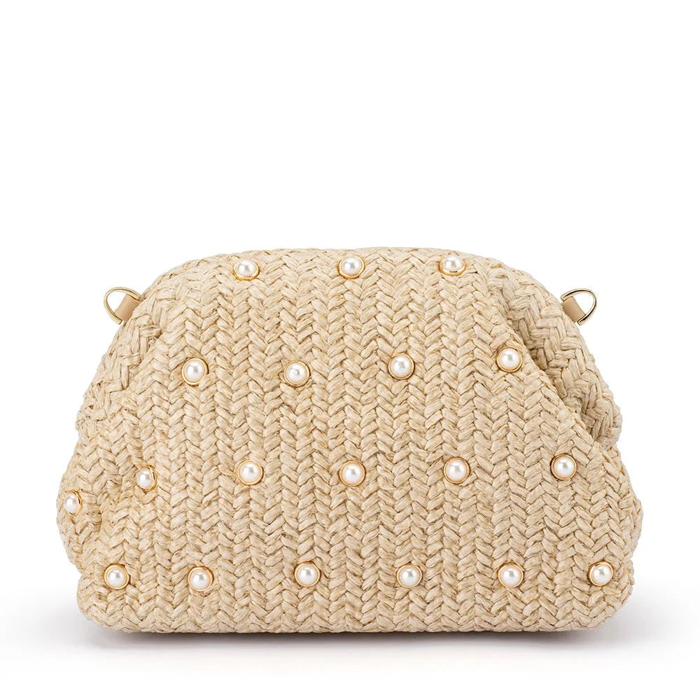 Olga Berg The Kaia Clutch Bag | Natural