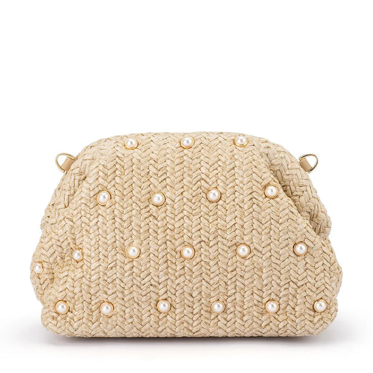 Olga Berg The Kaia Clutch Bag | Natural