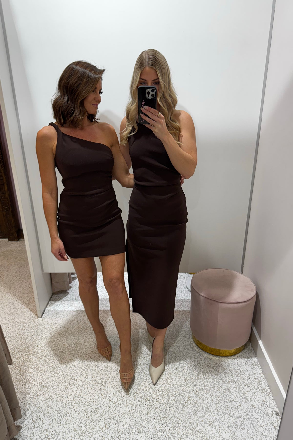 Bec + Bridge Ariven Asym Midi Dress | Dark Chocolate