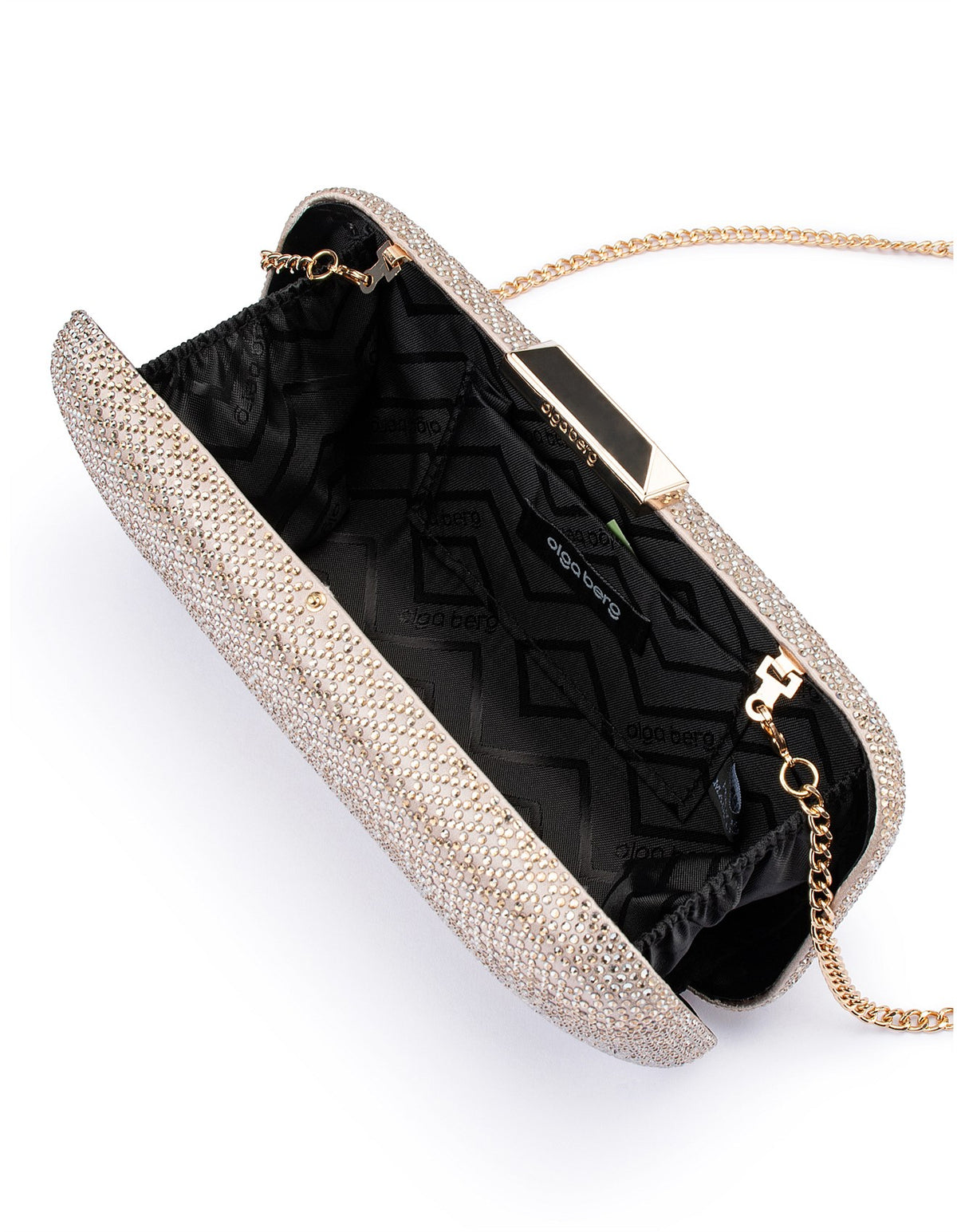 Olga Berg The Edie Clutch Bag | Champagne