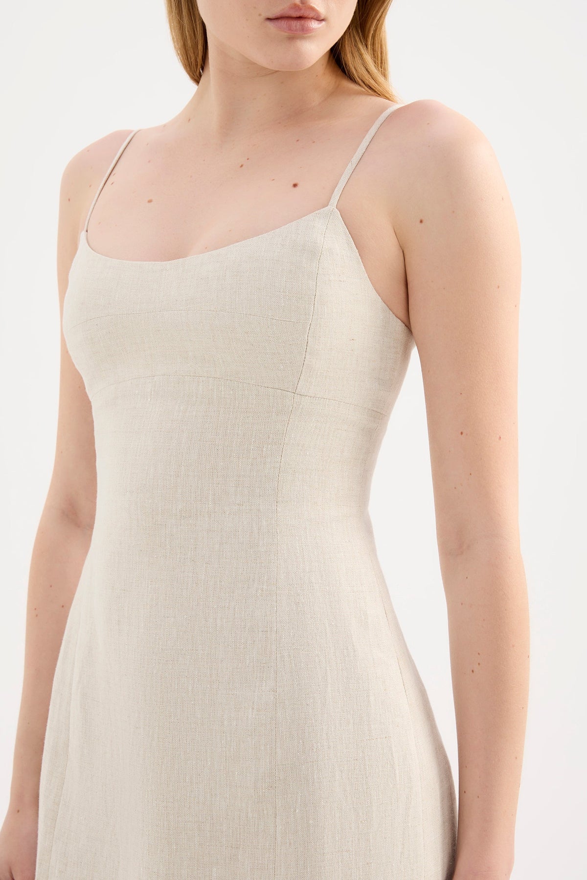 Nude Lucy Carmela Linen Mini Dress | Natural