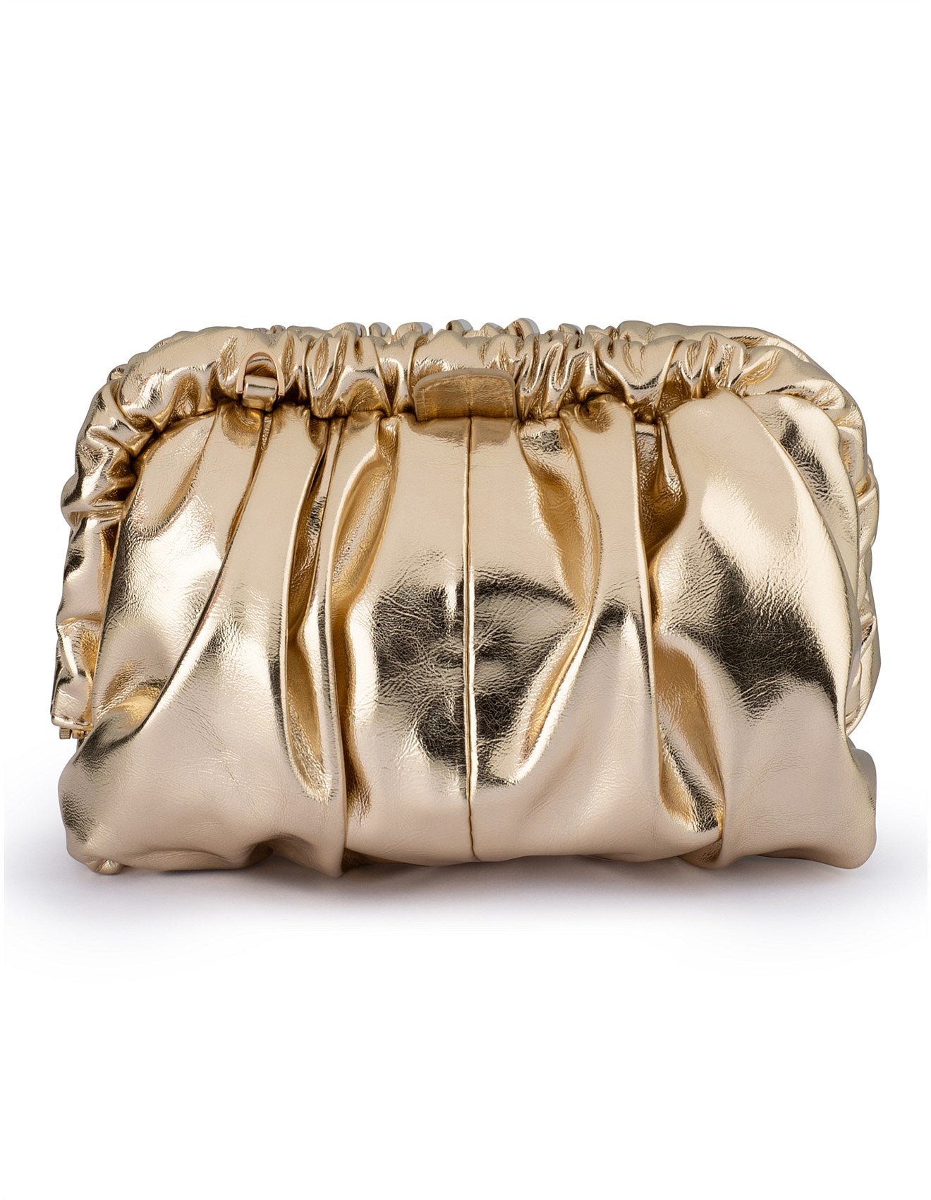 Olga Berg The Betty Metallic Clutch | Gold