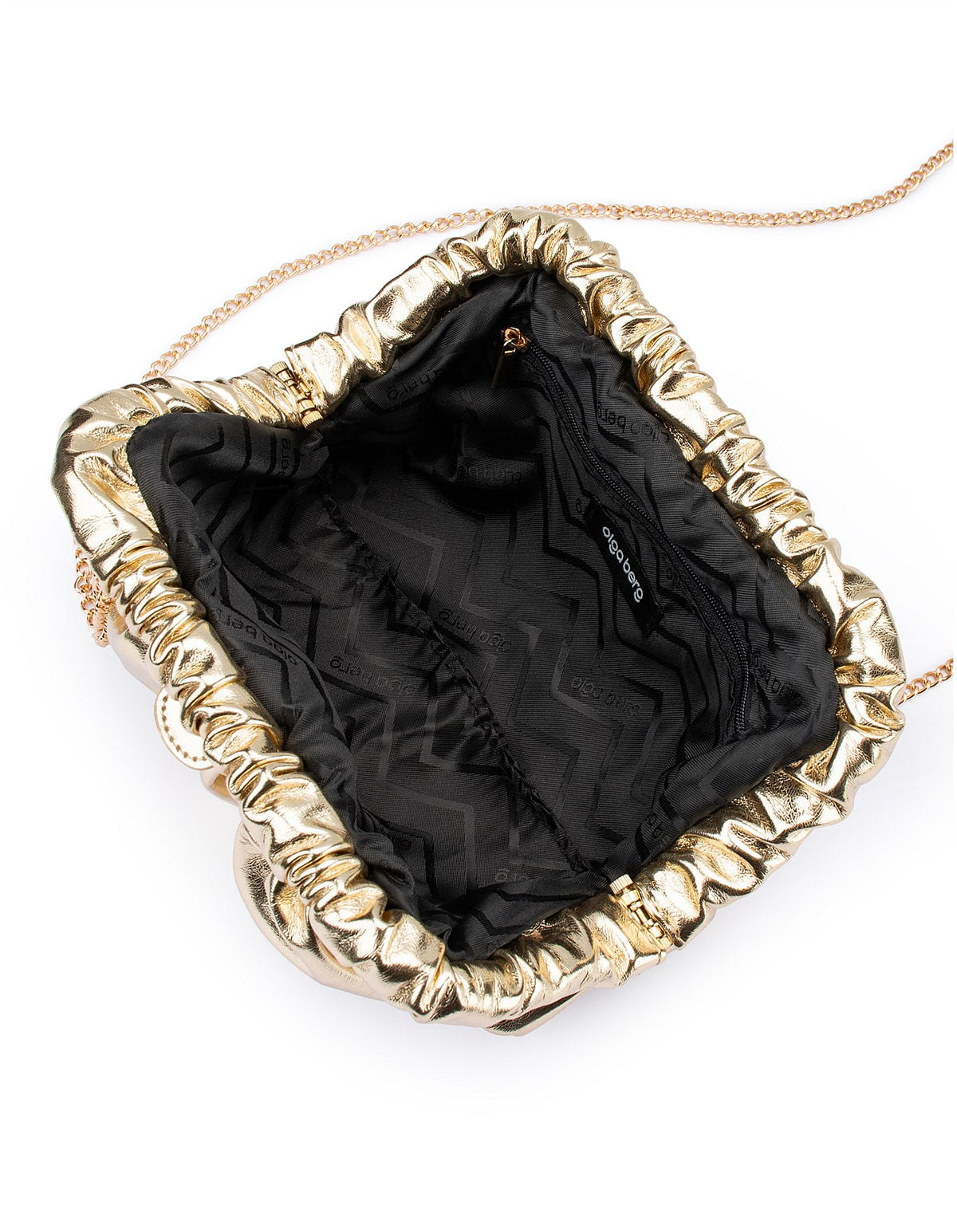 Olga Berg The Betty Metallic Clutch | Gold