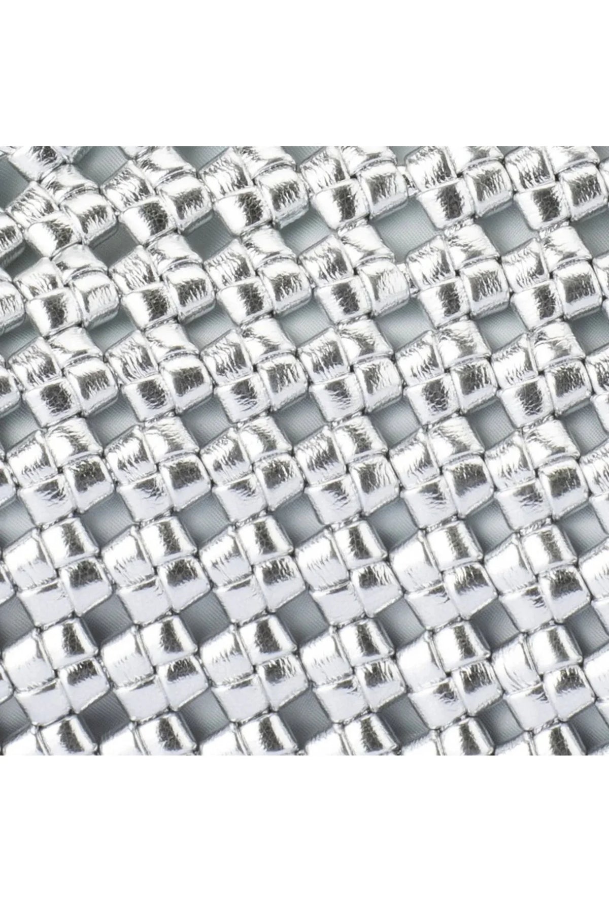 Olga Berg Everly Hand Woven Clutch | Silver