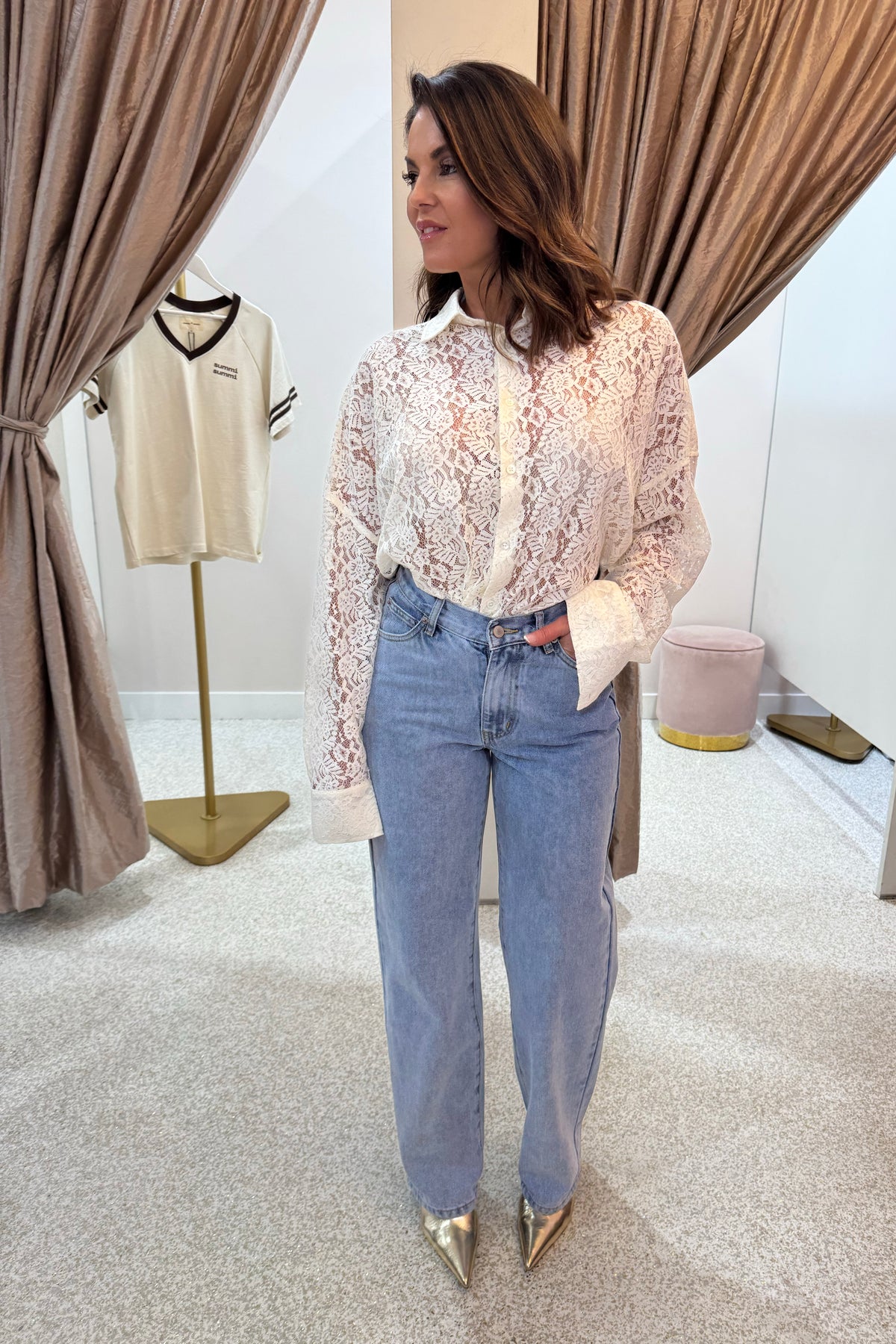 Summi Summi Fleur Long Sleeve Shirt | Ecru