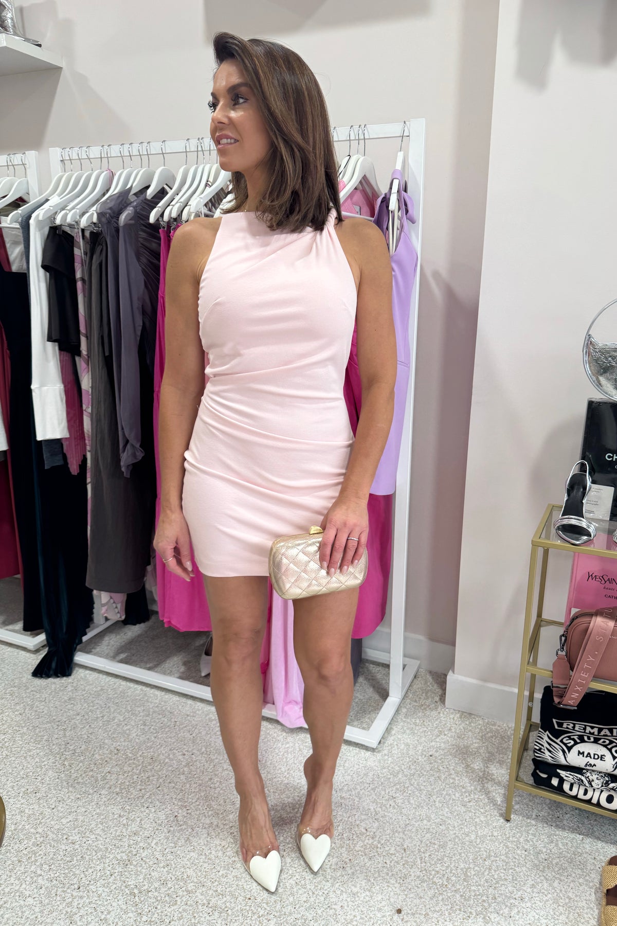 Bec + Bridge Rene Asym Mini Dress | Ballet Pink