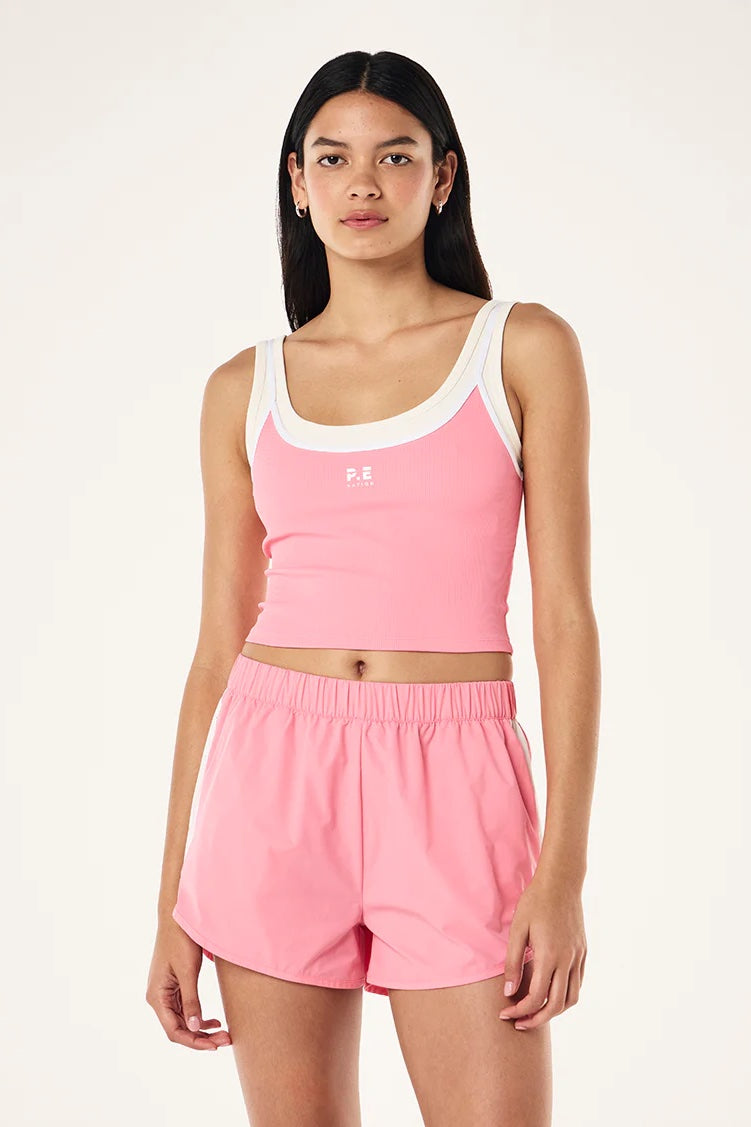 P.E Nation Forward Tank | Pink Lemonade / Whisper White