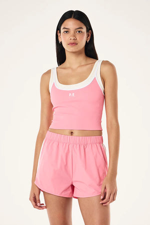 P.E Nation Forward Tank | Pink Lemonade / Whisper White